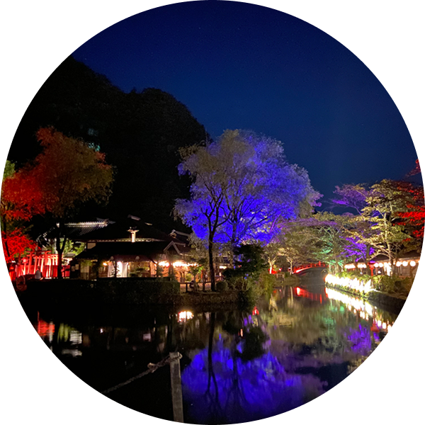 夜の江戸の花火