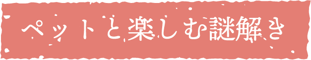 タイトル：ペットと楽しむ謎解き
